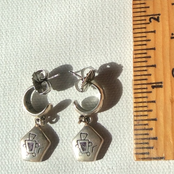 Hoop Dangle Southwestern Native American Earrings - Picture 1 of 5